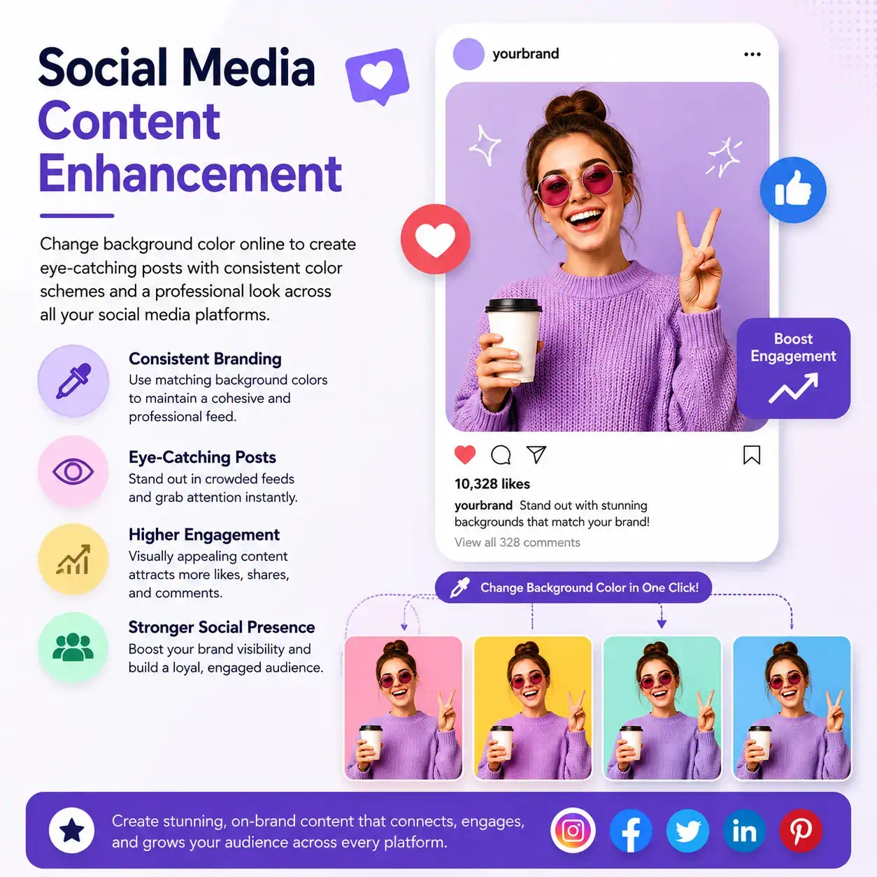 Social Media Background Color Change