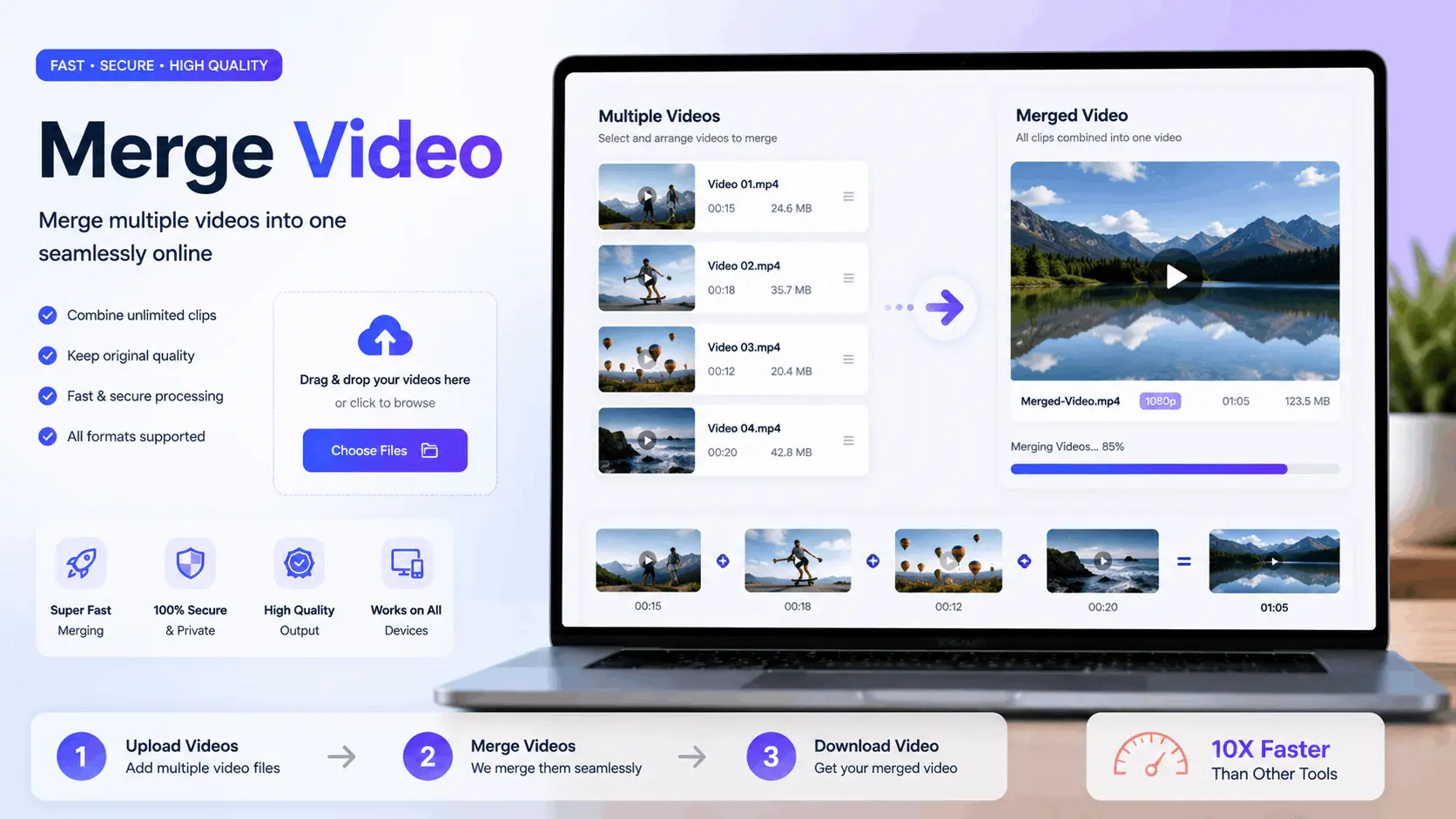 Merge videos online free