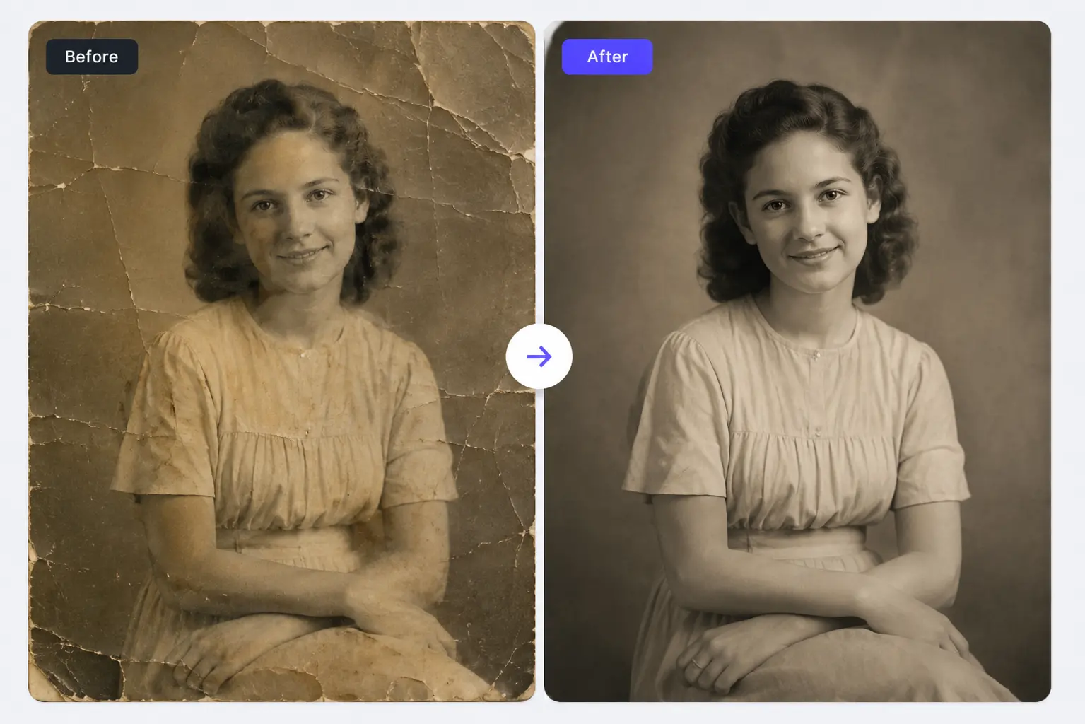 Restore old photos online