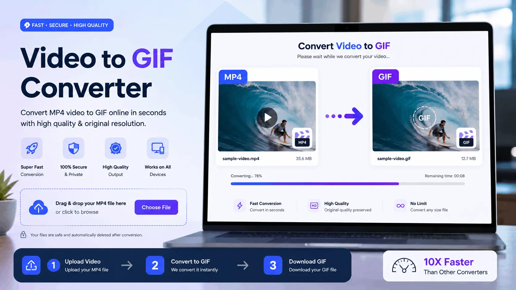 Video to GIF converter tool interface