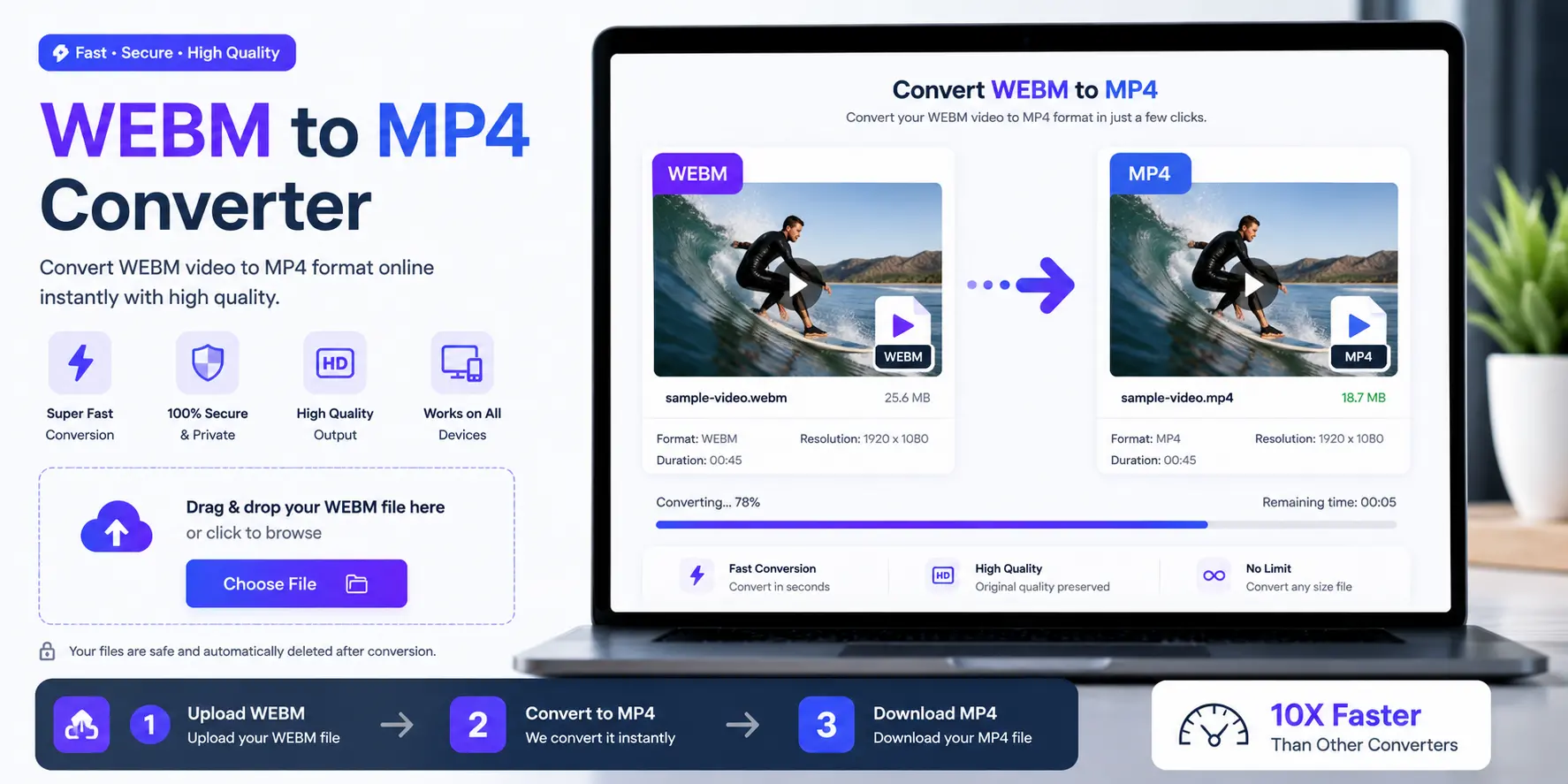 WEBM to MP4 converter image