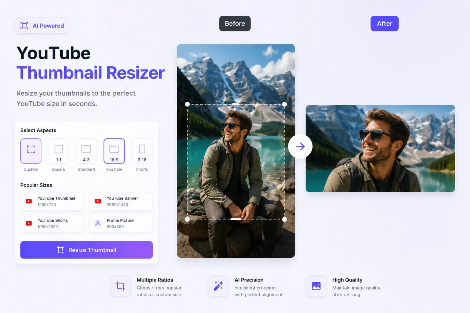 YouTube thumbnail resizer online
